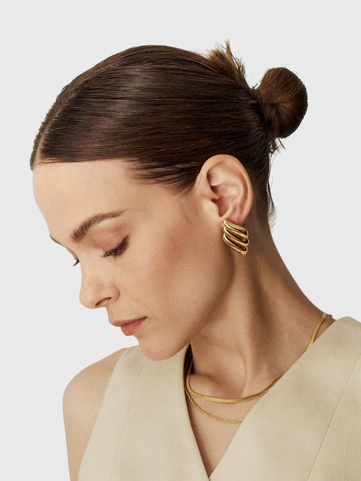 Aitana | Three Layer Wing Earrings