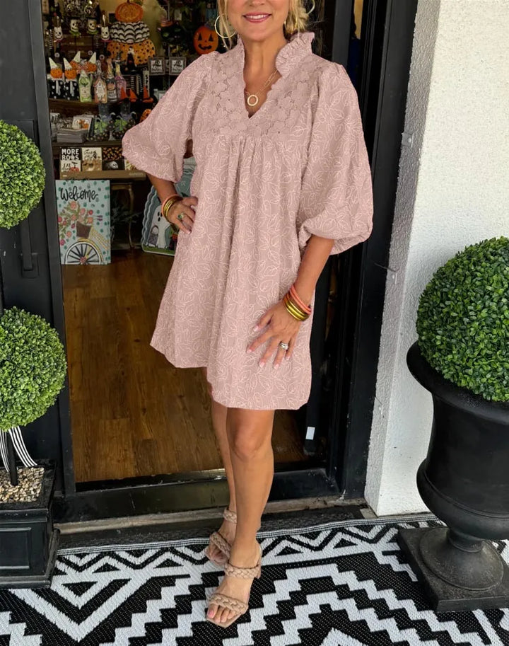 Izabella - Lace Jacquard Dress