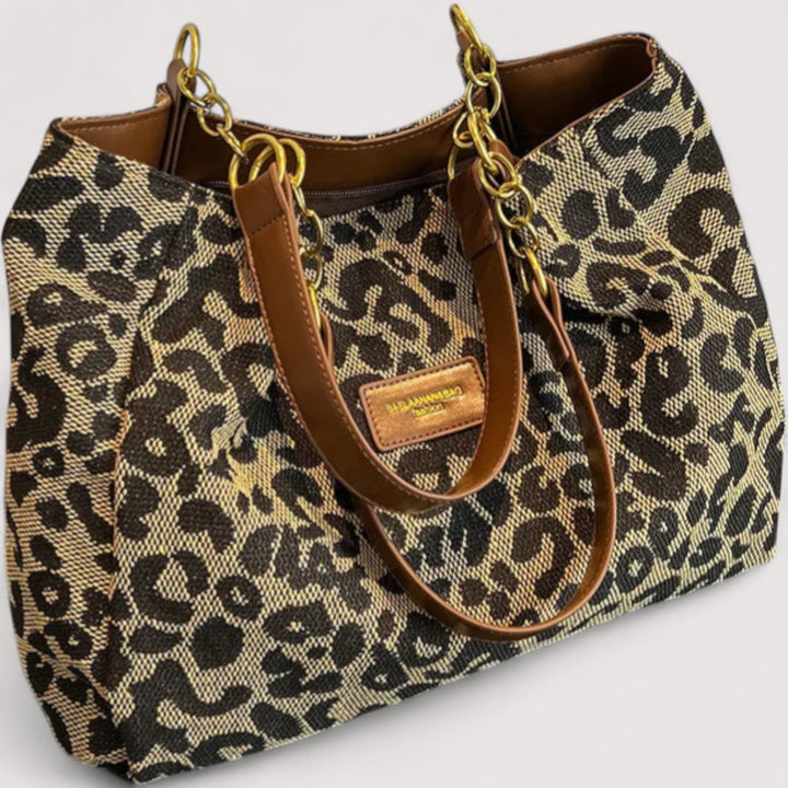 Sonia - Leopard Canvas Shopping Bag