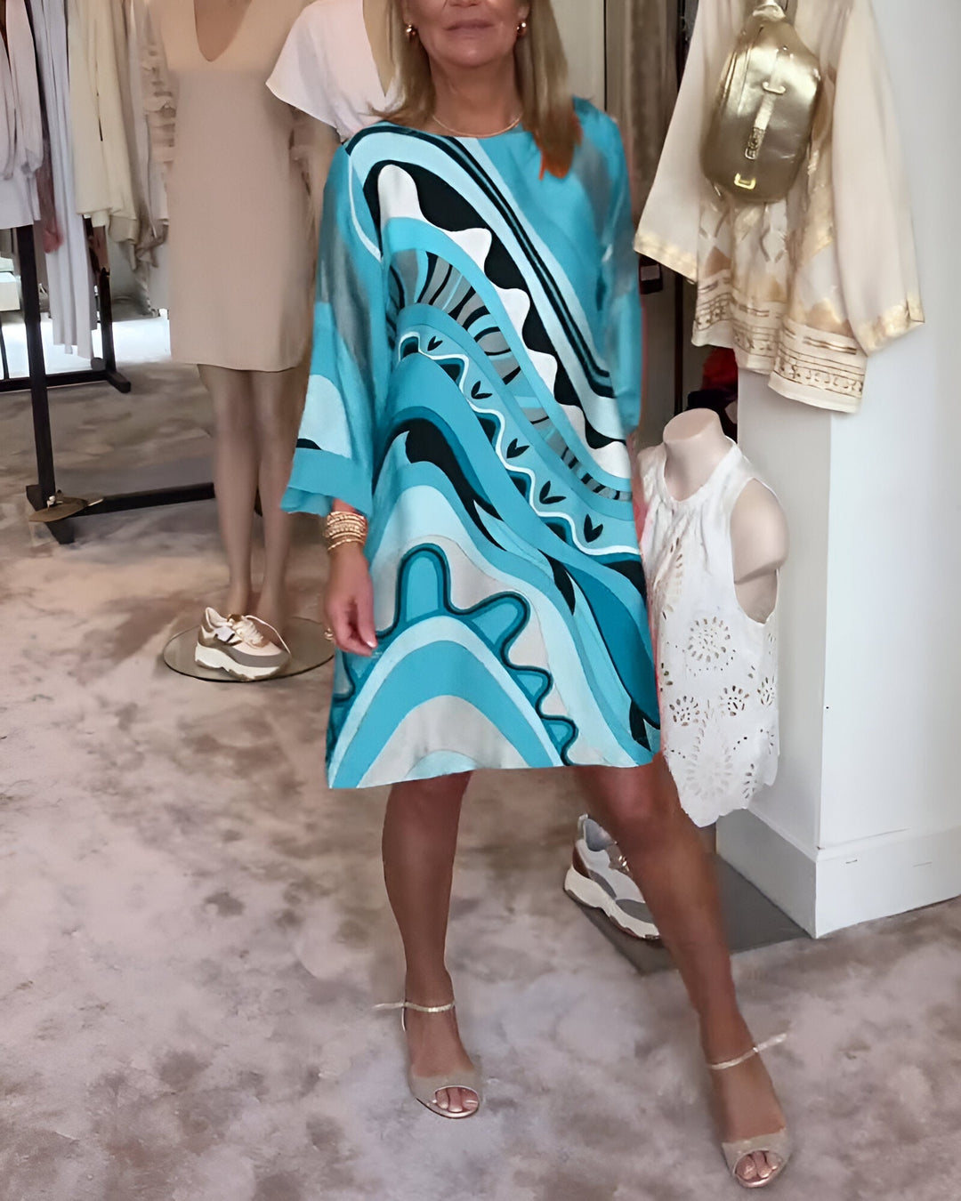 Luna - Printed Midi Dress