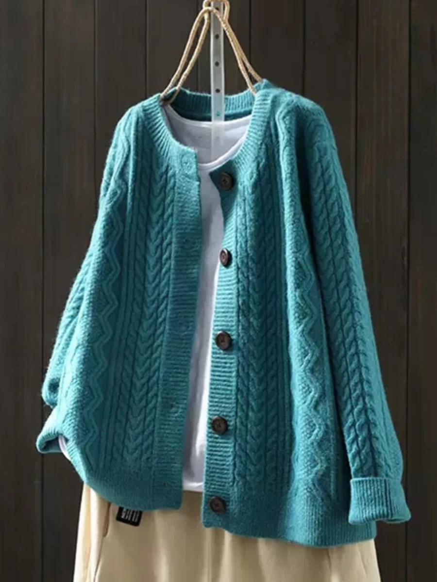 Lorena -  Comfortable Cable Cardigan