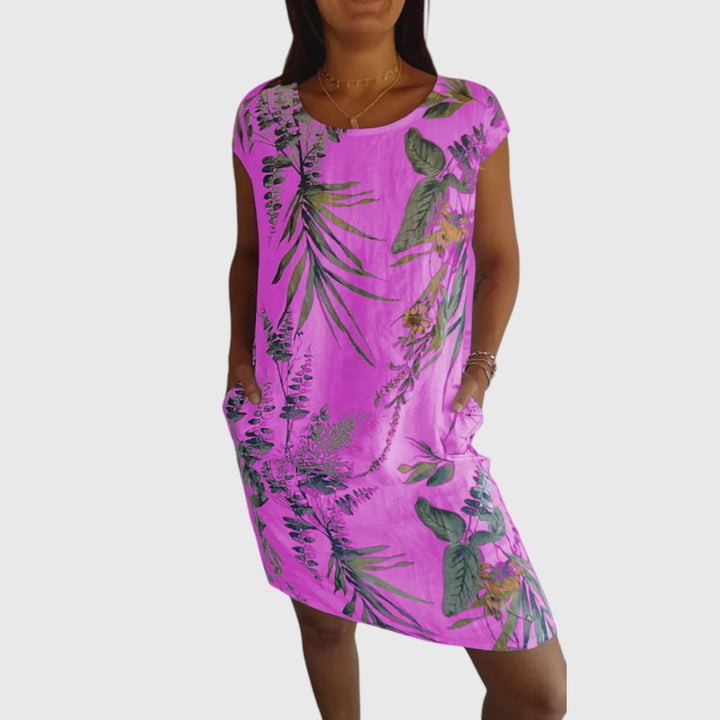 Frederika - Leaf Print Dress