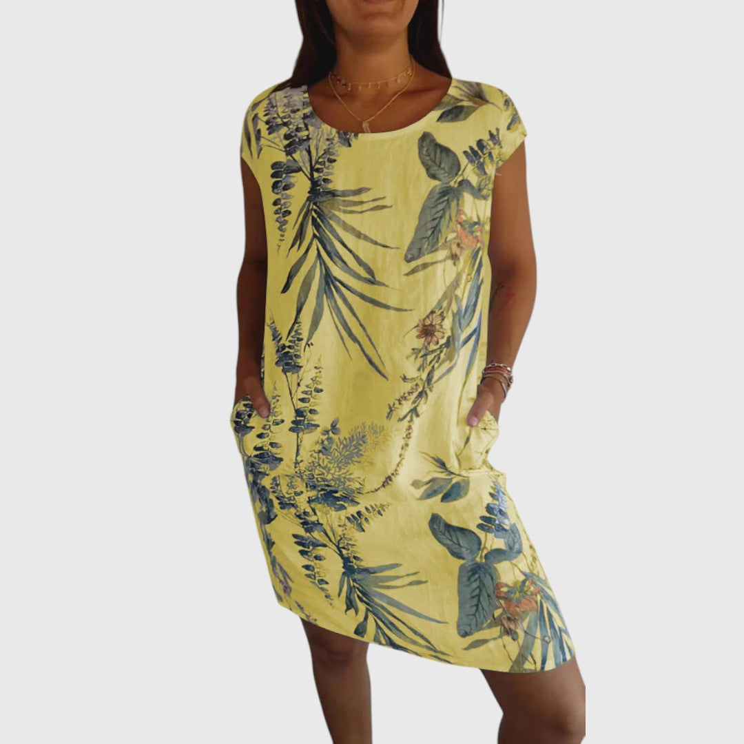Frederika - Leaf Print Dress