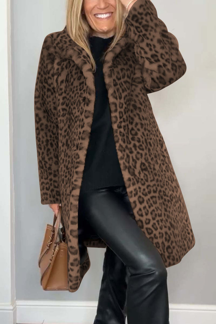 Lizzie | Leopard Print Long Coat