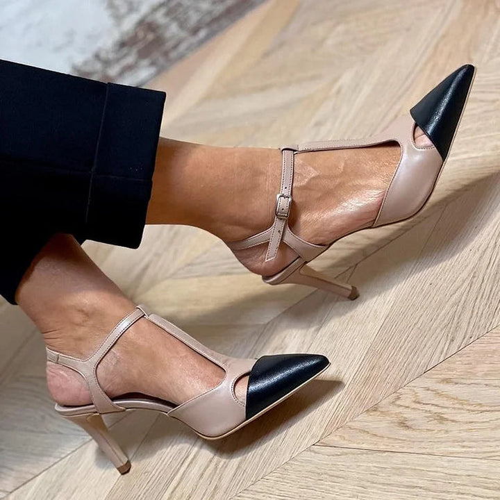 CAMILLA | BICOLOR COURT SHOES WITH STRAP