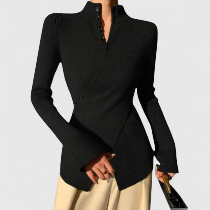 Michiko – Elegant Cotton Knit Sweater