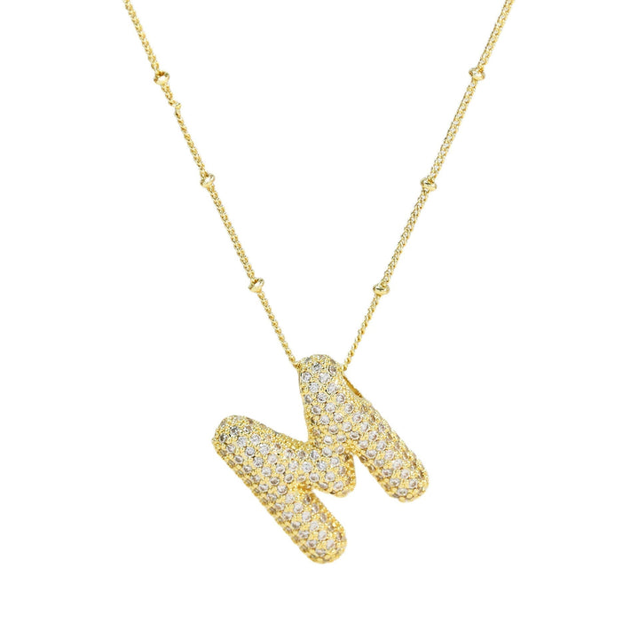 Savannah | Diamond Bubble Letter Necklace