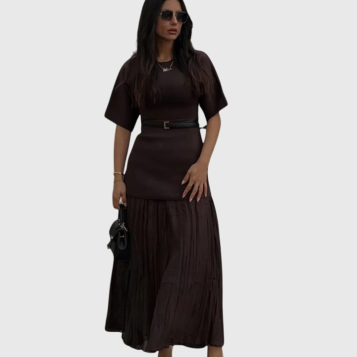Claudia | Elegant Belted Maxi Dress