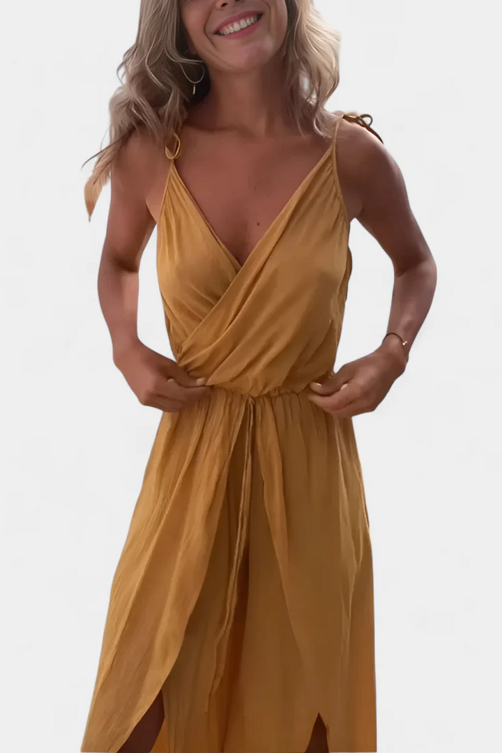 Lizzie - Washed Cotton Jumpsuit with Side Slits