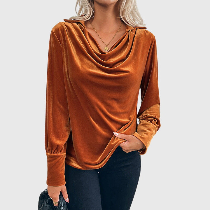 Cassy - Elegant Velvet Blouse