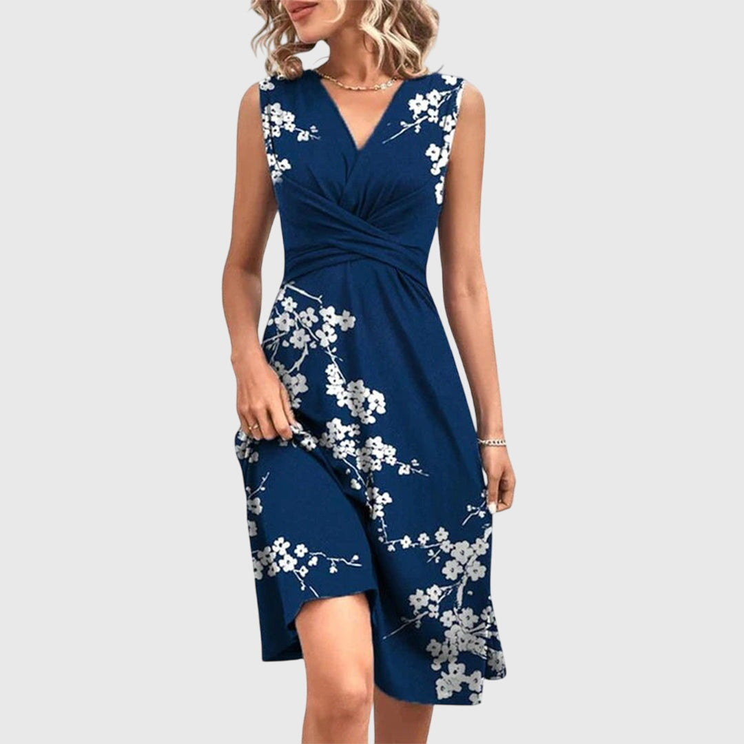 Brenda - Women's summer dress with wrap neckline