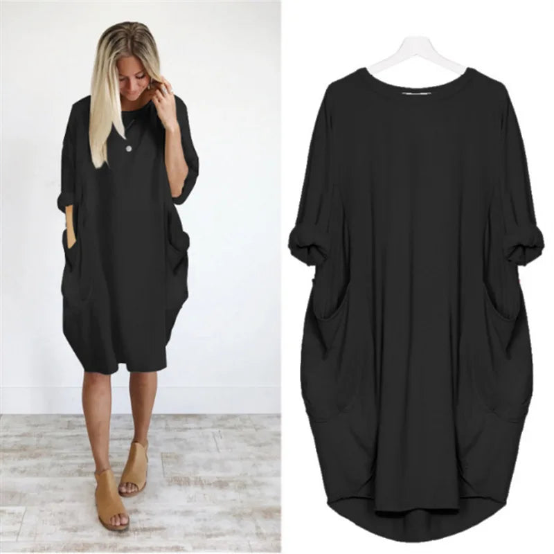 Erin - Rolled Sleeve Dress