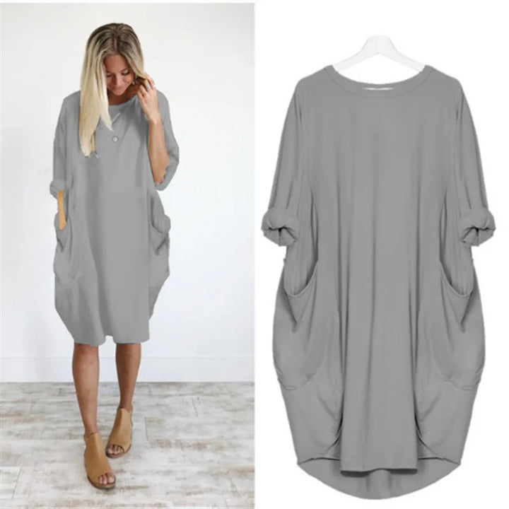 Erin - Rolled Sleeve Dress