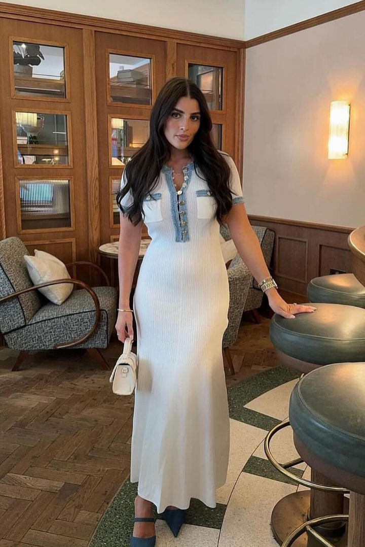 Rhoswen | Azure Collar Dress