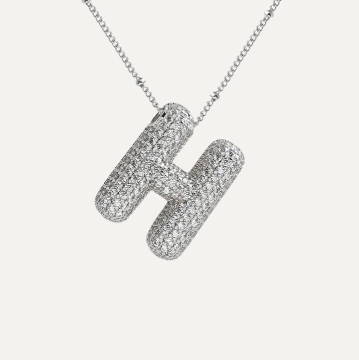 Savannah | Diamond Bubble Letter Necklace