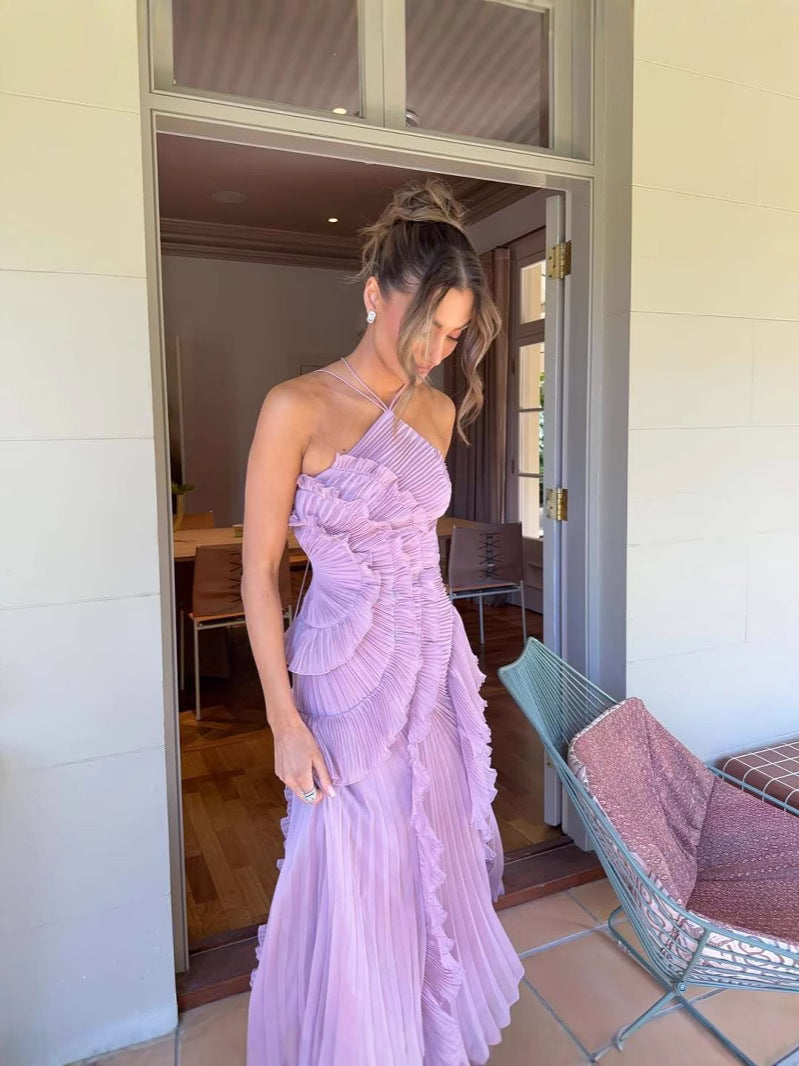 Wisteria | Ruffled Lavender Gown