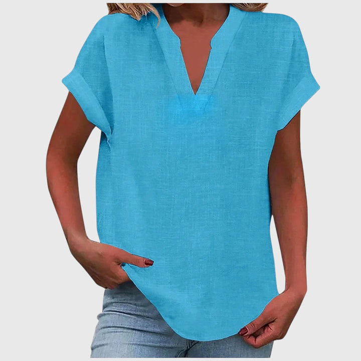 Dee - Relaxed V-Neck Blouse