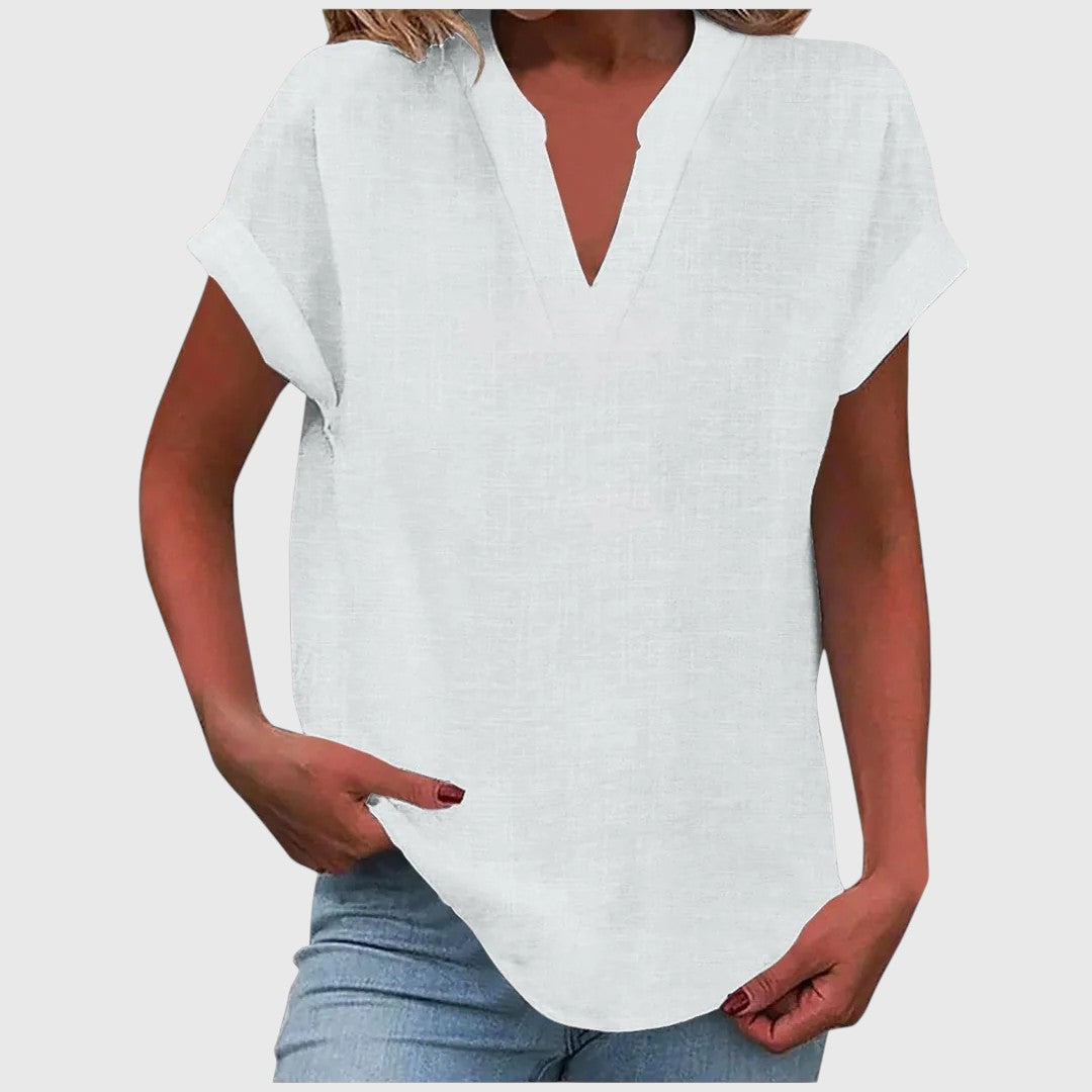 Dee - Relaxed V-Neck Blouse