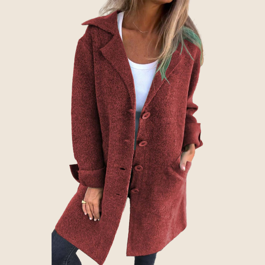 Marcelle - Chic Hooded Coat with Pockets