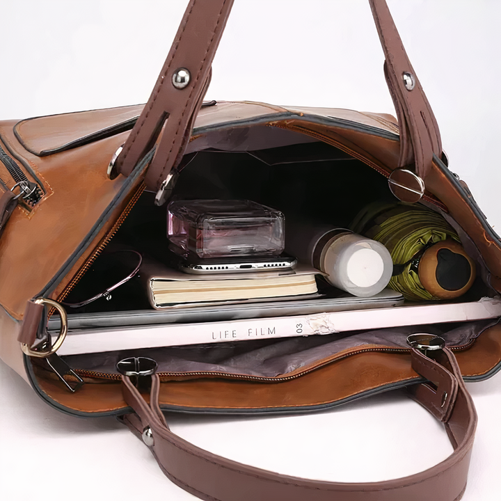 Lina™ - Vintage Leather Shoulder Bag