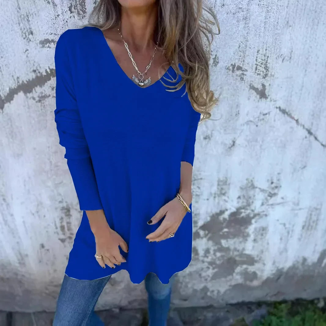 Sasha - Relaxed V-Neck Knit Tunic
