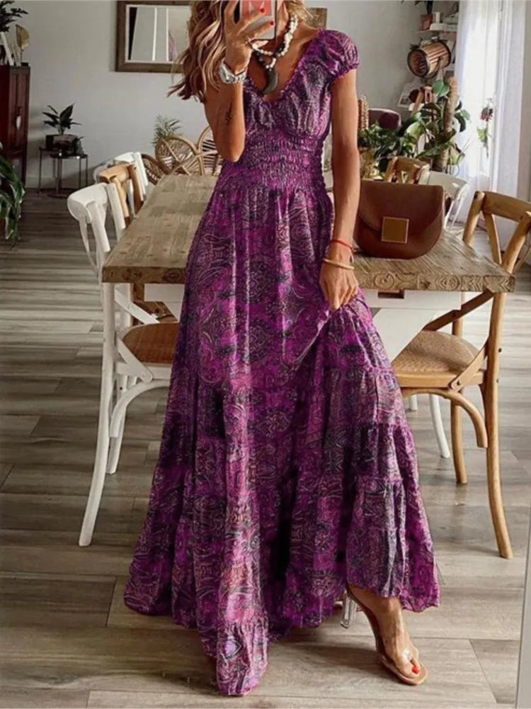 Kirsten - V-Neck Long Dress