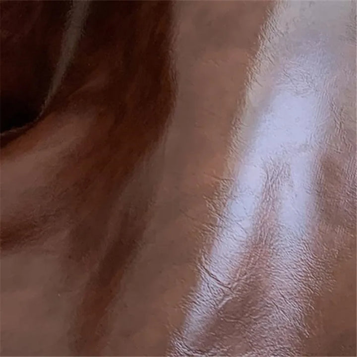 Elegant brown leather-look tote bag