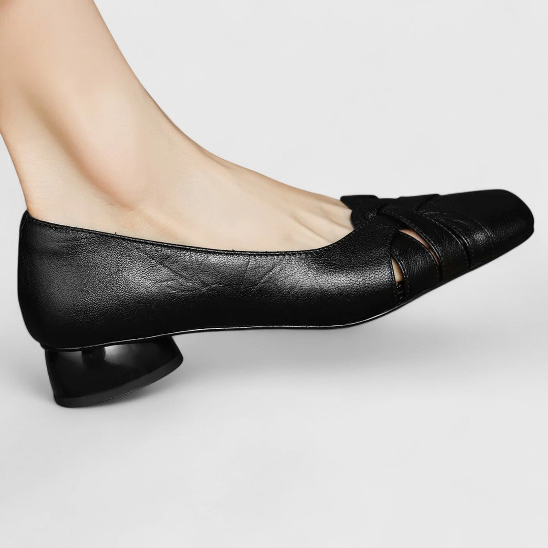 Linda – Elegant Braided Low Heel Pumps