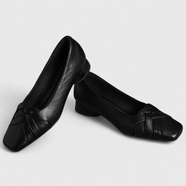 Linda – Elegant Braided Low Heel Pumps