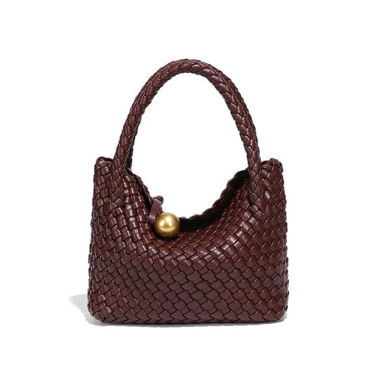 ASTRID™ | Elegant Leather Bag with Gold Accents