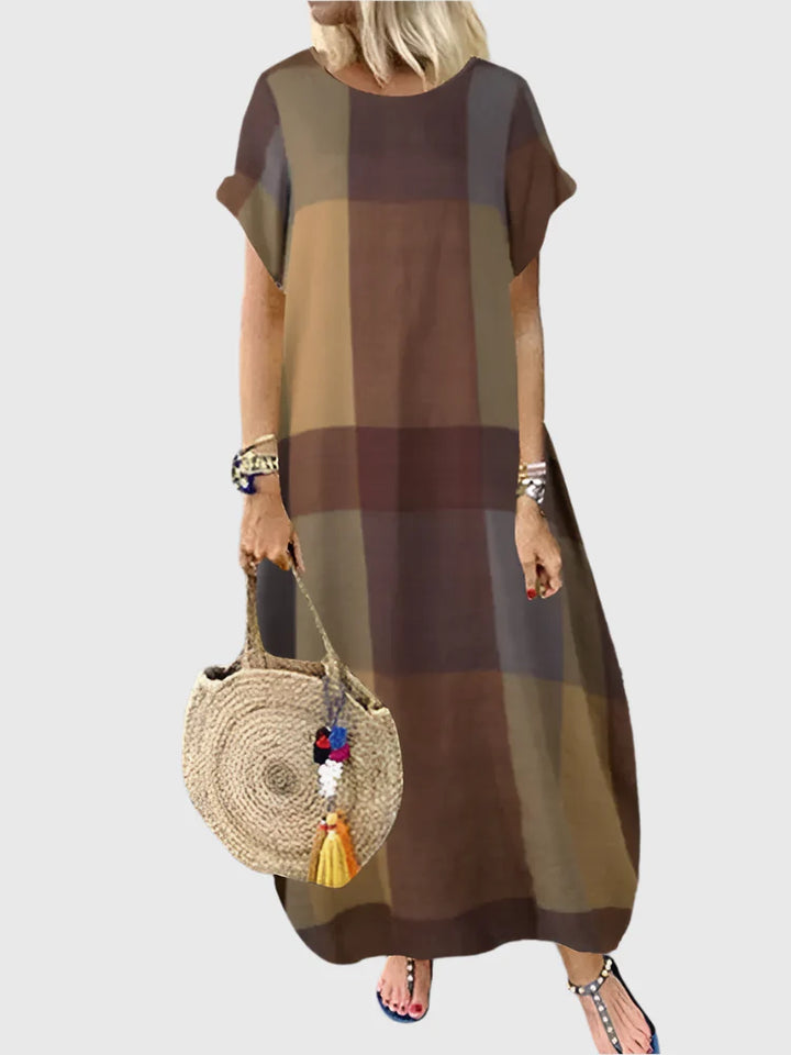 Zara - Bohemian Plaid Checked Summer Dress