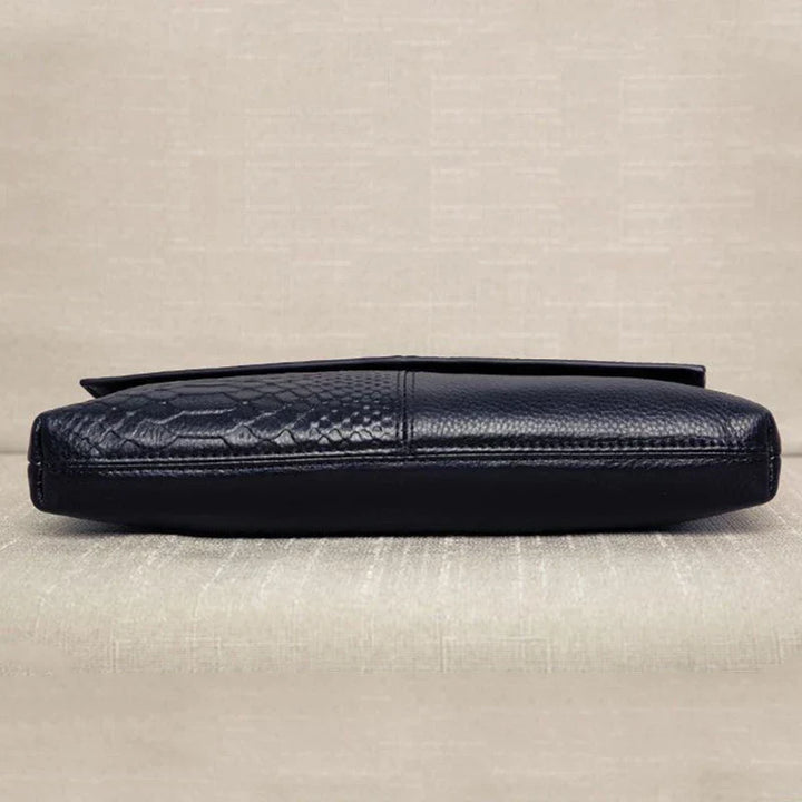 Structural Black Bag with Leather Look