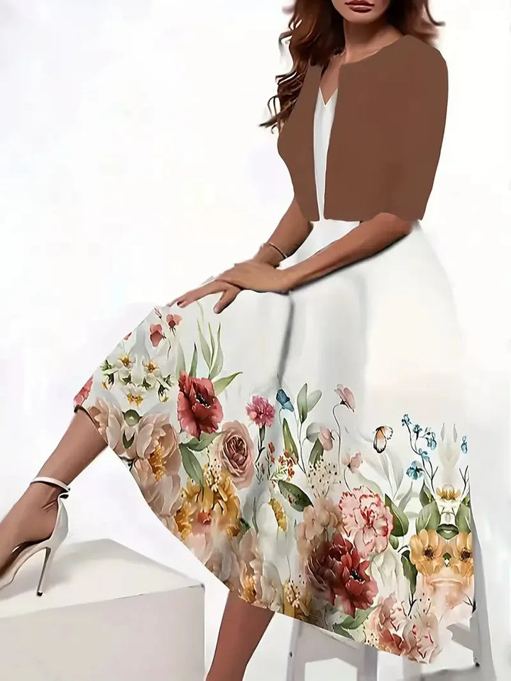 Emilie - Chic ladies summer midi dress with blazer