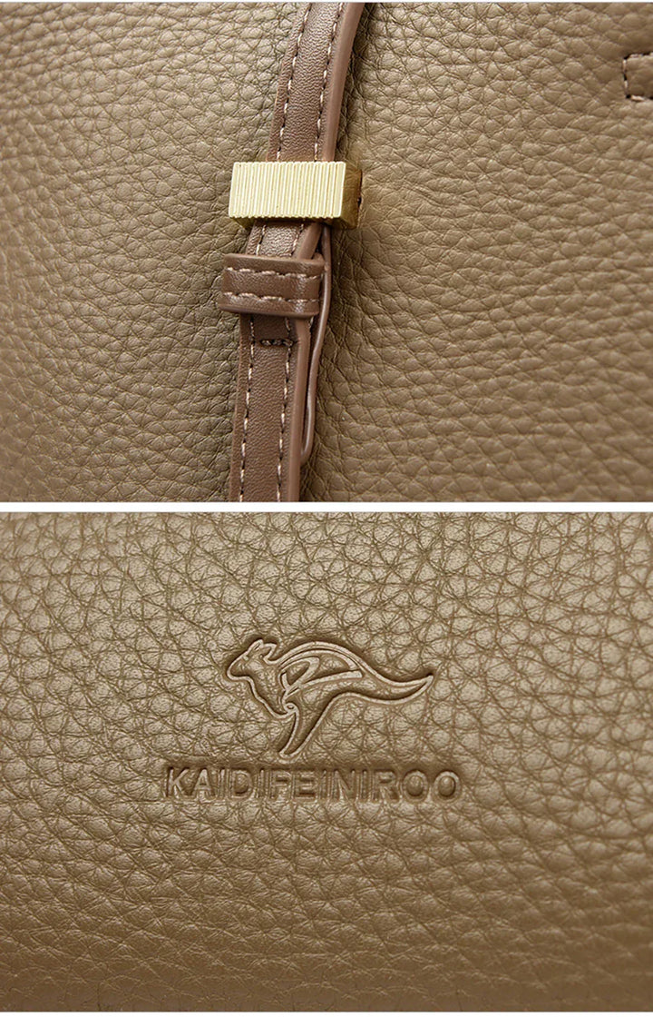 Elegant everyday bag with a leather look