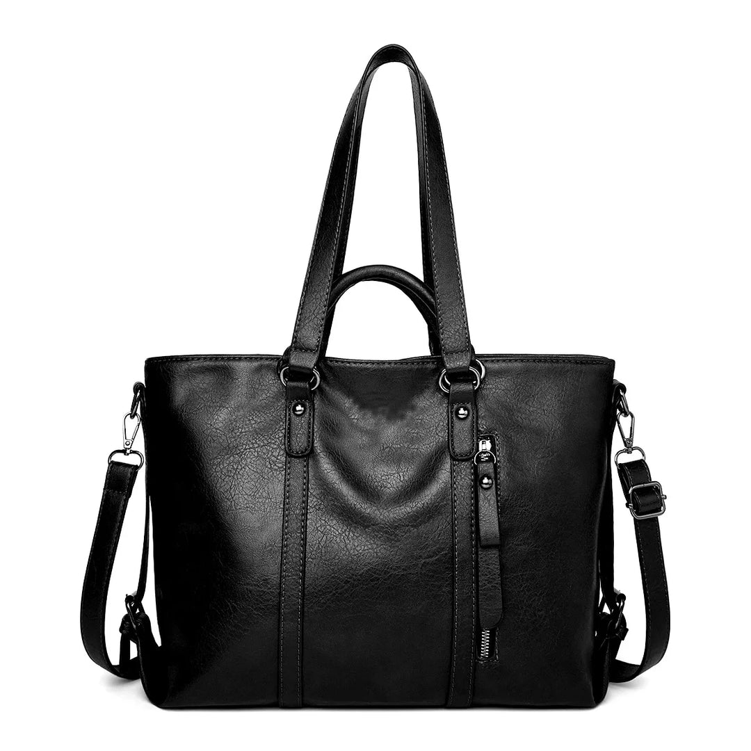 Signe™ | Elegant Large Leather Shoulder Bag
