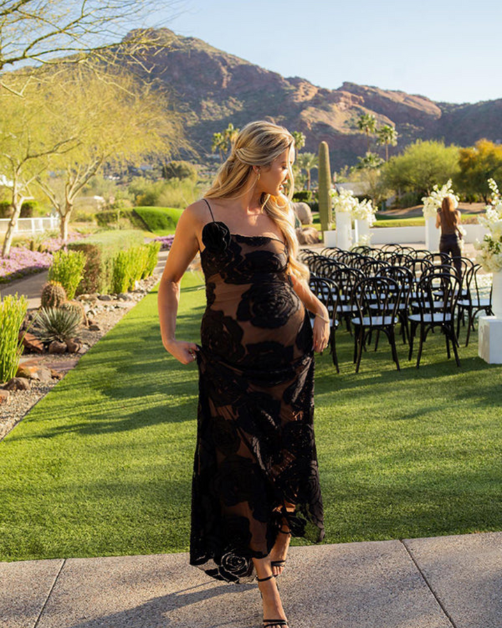 Cassiane | Sheer Floral Dress