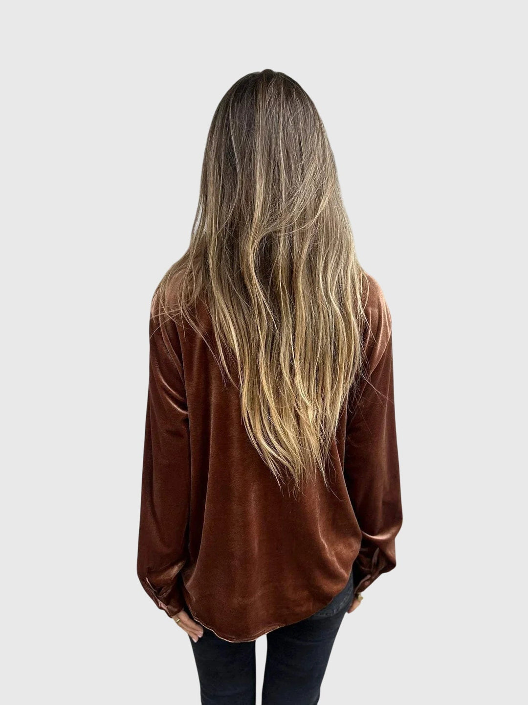 Catherine - Elegant Velvet Blouse