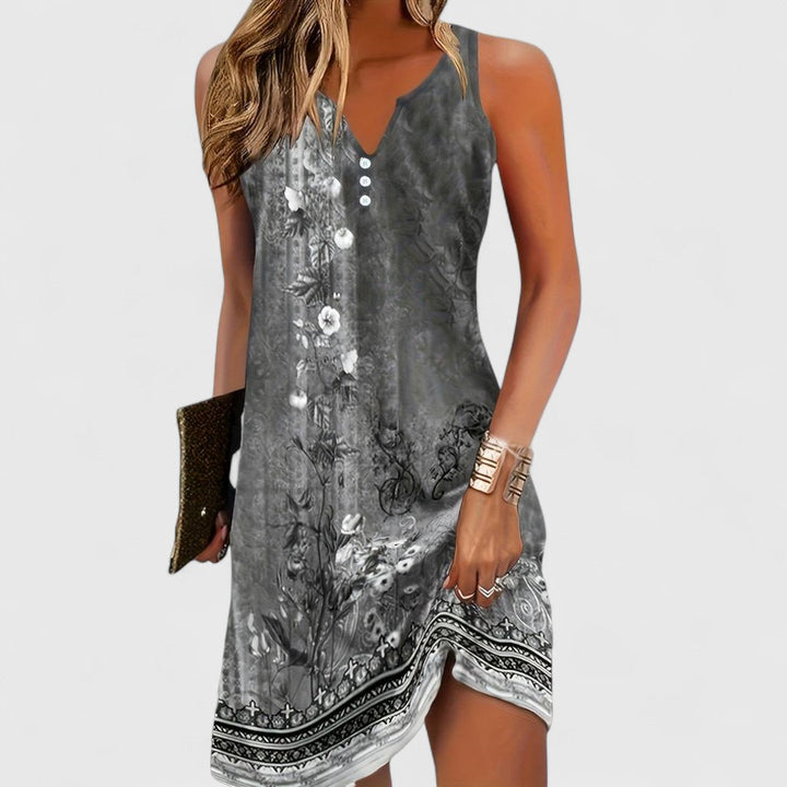 Dila - Ladies Sleeveless Comfortable Mini Dress