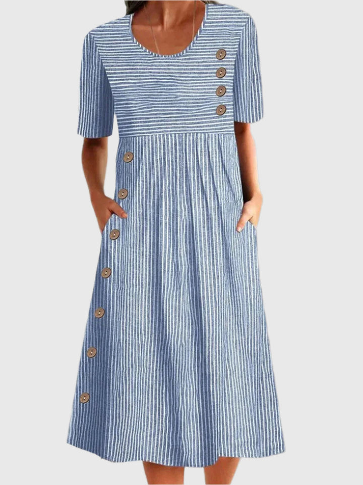 Minda – Striped Midi Dress