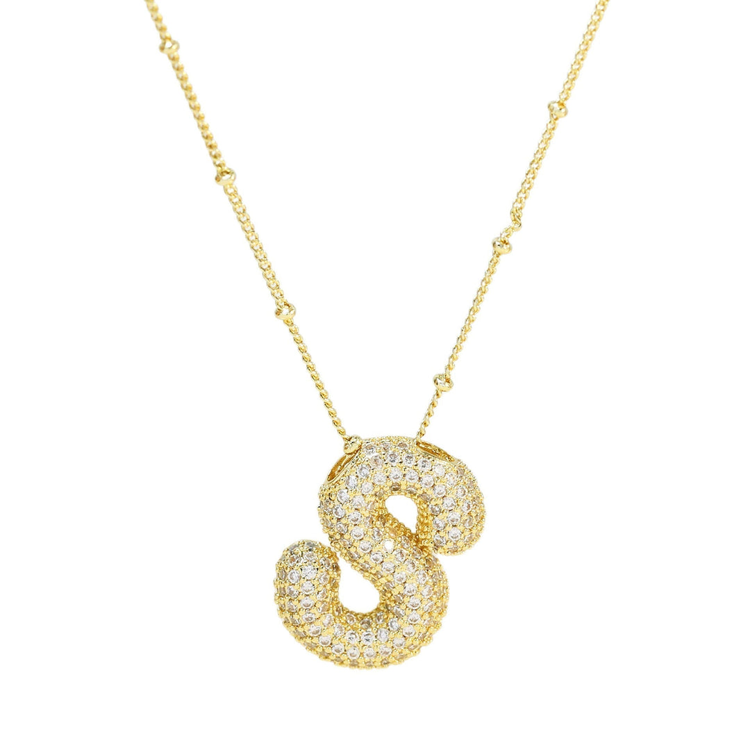 Savannah | Diamond Bubble Letter Necklace
