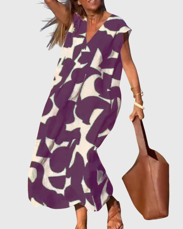 Clementine - Casual V-Neck Dress