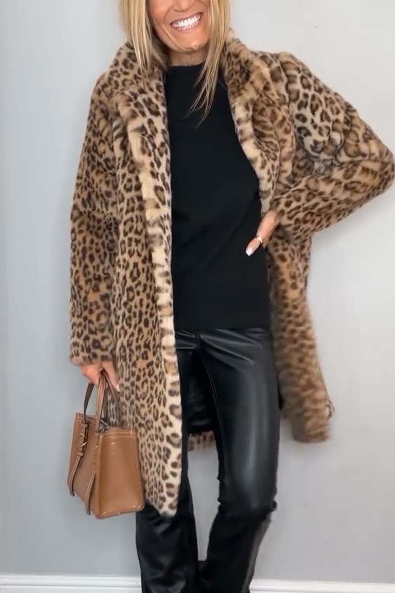 Lizzie | Leopard Print Long Coat