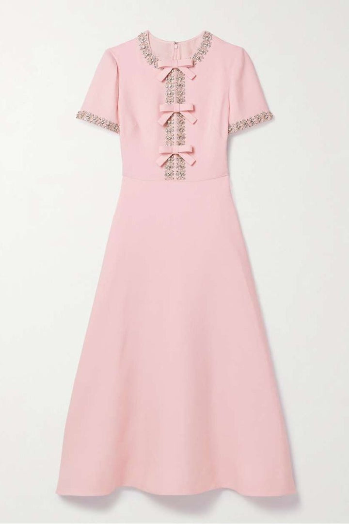 Sybil - Luxury Rhinestone Bowknot Dress